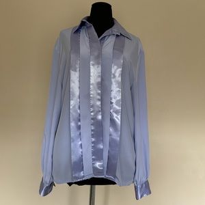 Vintage Light Blue Jaclyn Smith Blouse / Size 16